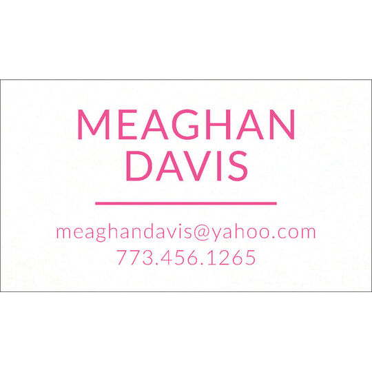 Davis Letterpress Contact Cards